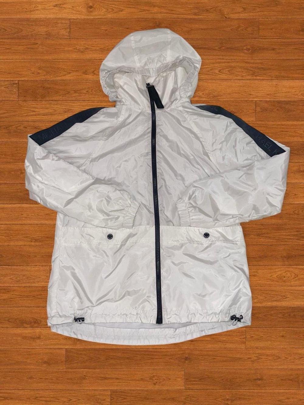 Michael Kors White Lightweight Hooded Jacket